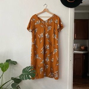 Floral Mustard Dress